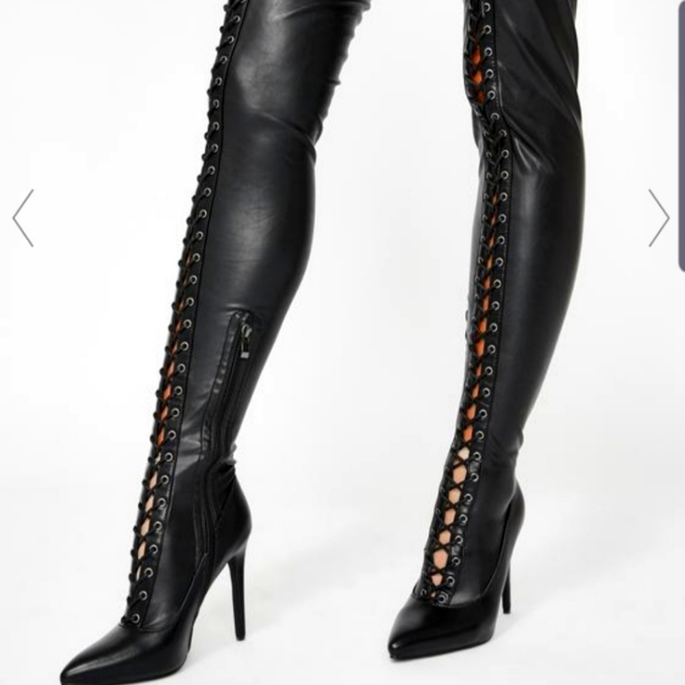 Azalea Wang thigh high boots